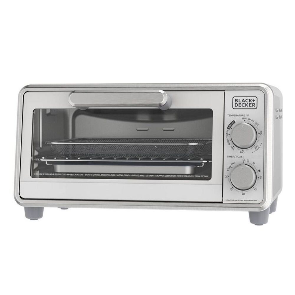 BLACK+DECKER Onyx 4 Slice White Analog Toaster Oven